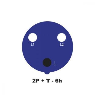 Imagem de Plugue Móvel Industrial 2P+T 16 A 220-250 Vca 6 H Tramontina