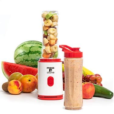 Imagem de Moss & Stone Liquidificador De Dose Única, Branco E Tinto, 20 Oz