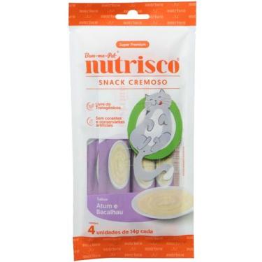 Imagem de Snack cremoso nutrisco gatos 14g atum e bacalhau com 4 un