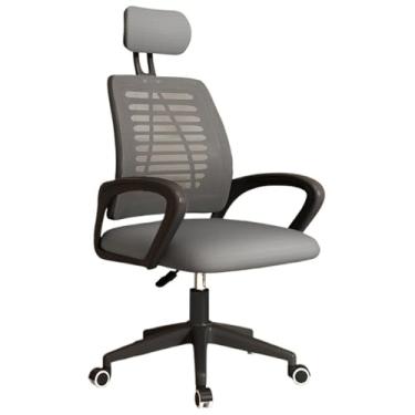 Imagem de Cadeira de jogos, cadeira de escritório, cadeira de mesa ergonômica, cadeira de jogos de encosto alto com encostos de cabeça ajustáveis, suporte lombar malha respirável cadeira de escritório em casa