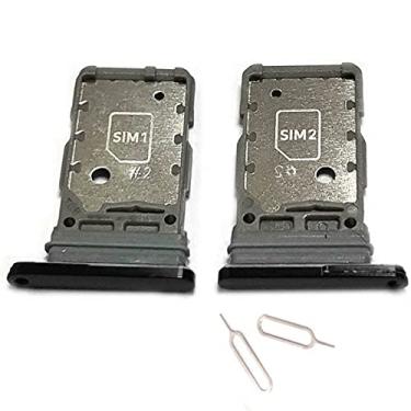 Imagem de FainWan 2 peças de bandeja de cartão SIM com slot micro SD de substituição compatível com Samsung Galaxy S21 5G SM-G991U SM-G991B/DS