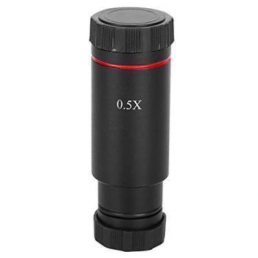 Imagem de Lente adaptadora de câmera de microscópio de montagem 0,5 x C 25 mm para lente ocular eletrônica CCD indústria de câmeras microscópio HDMI câmera vidro objetiva Instrumentação