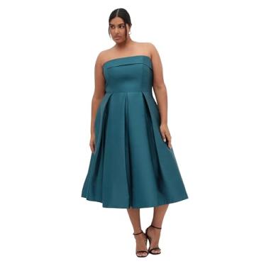 Imagem de City Chic Vestido feminino plus size - Tiffany, Azul-petróleo escuro, 50