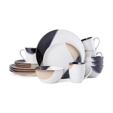 Imagem de Gourmet Basics by Mikasa Conjunto de louça Caden de 16 peças, serviço para 4, sortido