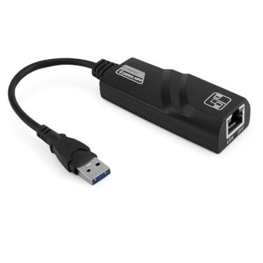 Imagem de Adaptador USB 3.0 para Ethernet RJ45 Gigabit 10/100/1000 Mbps – Placa de Rede Externa LAN, Conversor USB para Rede, Compatível Windows, Mac, Linux, Notebook, PC, Surface, XPS
