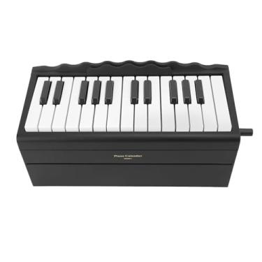 Imagem de aqxreight Calendário de Piano Reproduzível Com 27 Cartas, 25 Teclas de Ajuste de Volume 1000mAh Manivela Recarregável 2025 Calendário de Mesa Combina e Música Exclusiva de PianoPiano Reproduzível (Preto)