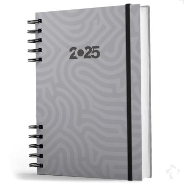 Imagem de Agenda Capa Dura E Organização Pessoal Waves Cinza