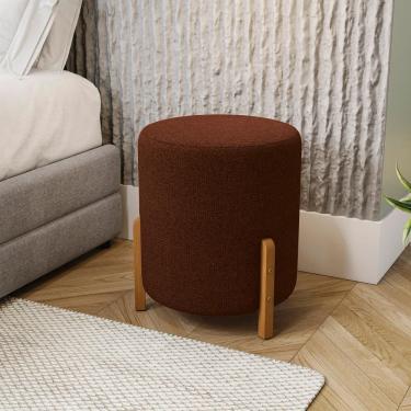 Imagem de Puff Ravi Kappesberg Linho Terracota