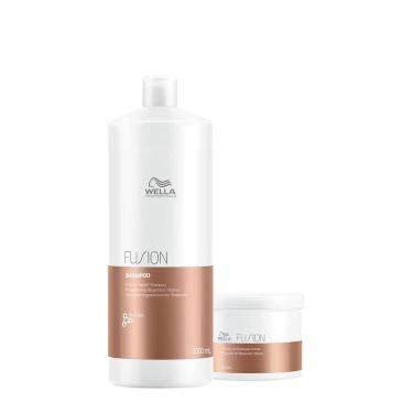 Imagem de Kit Wella Professionals Fusion Shampoo Máscara (2 produtos)