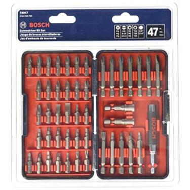 Imagem de Kit Brocas de Chaves 47 Peças com Estojo, BOSCH T4047L, Azul