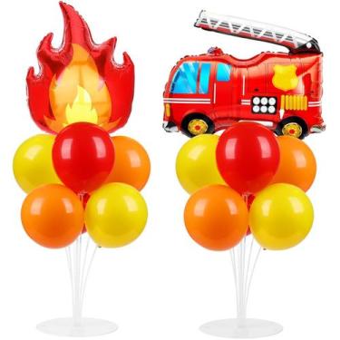 Imagem de Kit de suporte para balões de festa, 2 conjuntos com balões de caminhã