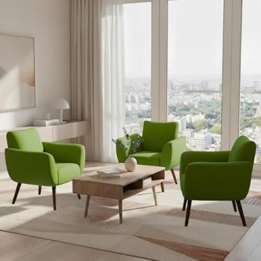 Imagem de Kit De 3 Capas Para Cadeira Poltrona Opala Em Malha Gel Premium Lisa Avulsa Ajustável (Verde Oliva)