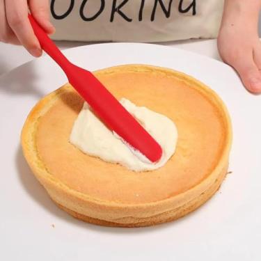 Imagem de Espátula de silicone resistente ao calor, flexível, antiaderente, raspador de cozinha para cozinhar, assar, decorar bolos e raspar frascos