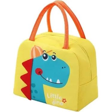 Imagem de Lancheira Térmica Infantil 3D, Bolsa Escolar com Estampas de Animais, Marmita para Meninos e Meninas (DINOSSAURO)