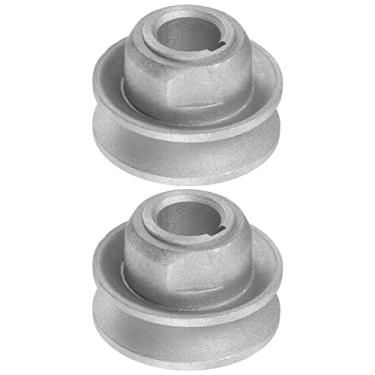 Imagem de Generic 2 peças polia de motor de embreagem para máquina de costura industrial 15 mm interno 45 mm diâmetro externo alumínio polia de transferência elétrica