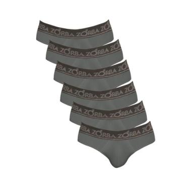 Imagem de Kit 6 Cuecas Zorba Slip Plus 716 Chu - M, Chumbo, M