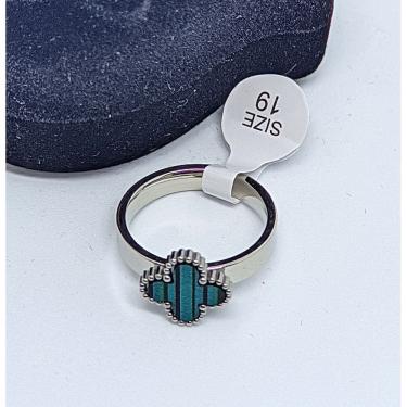 Imagem de Anel aliança Aço Inoxidável Trevo quatro folhas Preto Branco Vermelho Verde Inox Prateado Luxo Inspiração Blogueira