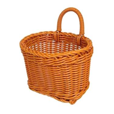 Imagem de DimyFew Cesta de armazenamento suspensa para parede, suporte leve para flores de jardim, resistente, versátil, feita à mão, cesta de parede, 15cmx13cmx11cm