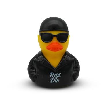 Imagem de GOOFBALLS Pato de borracha engraçado – Pato decorativo hilário para banheiro, mesa ou presente de mordaça – Colecionável peculiar com citação sarcástica – Ótimo presente para adultos, colegas de