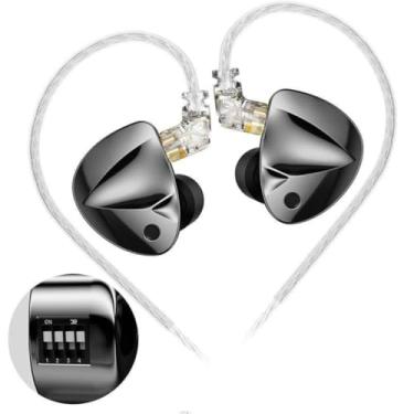 Imagem de AlverSun Fone De Ouvido Profissional D-FI Intra-auricular, Driver Magnético 10mm, 16 Ajustes de Som, Alta Definição, Original - Perfeito para Cantores e Músicos - AlverSun (COM SWITCH AJUSTAVEL)
