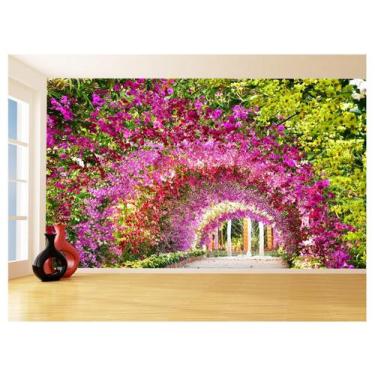 Imagem de Papel De Parede Flores Rosas Pétalas Delicada 3,5M Nfl265 - Você Decor