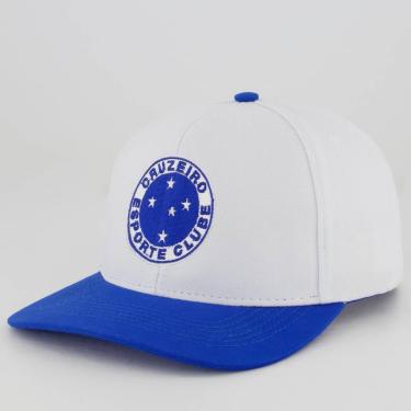 Imagem de Boné Cruzeiro Escudo Branco e Azul-Unissex