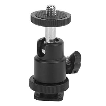 Imagem de Cabeça esférica de metal estável e confiável, rotação de 360°, movimento suave com almofada de borracha, design versátil adequado para câmera, monopé e mais