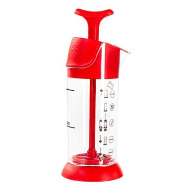 Imagem de Espumador de Leite Pressca – Cremeira Manual Para Leite Quente e Frio, Livre de BPA, Vai ao Micro-ondas, Alta Resistência, Café Cremoso em Segundos- Cor:Vermelho