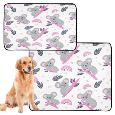 Imagem de CEBUGI Almofadas de xixi laváveis para cães, pacote com 3, almofadas impermeáveis para filhotes de cachorro, antiderrapante, à prova de vazamento, para cama de cercadinho, cama fofa cinza