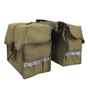 Imagem de Generic Bolsa para Porta-malas de Bicicleta Bolsa para Rack Traseiro de Bicicleta Com Tiras Reflexivas Lona à Prova D'água Camada Dupla à Prova de Rasgos Bolsa Dupla à Prova de Sujeira (30L)