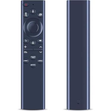 Imagem de Controle remoto de voz de substituição para todas as séries Samsung Crystal Neq QLED UHD HDR FHD 4K 8K Smart TV 2018 2019 2020 2021 2022, BN59-01385A (sem função solar)