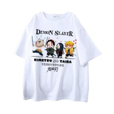 Imagem de Camiseta Unissex Kimetsu No Yaiba Demon Slayer Tanjirou Kamado Kawaii 