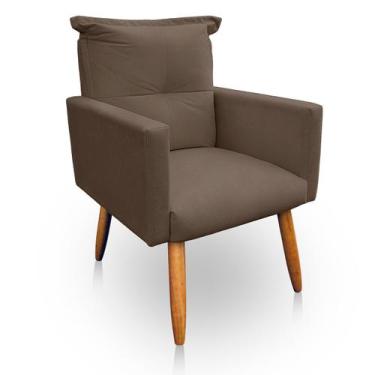 Imagem de Poltrona Decorativa Duda para Sala e Quarto Suede - LH Decor - Los Her