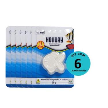 Imagem de Kit Alcon Férias Alimentador Holiday 20g para 15 dias Com 6 unidades