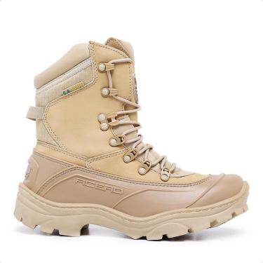 Imagem de Bota Coturno Militar Tática Acero Couro Nobuck Bege com CA TPCA90BG-Masculino