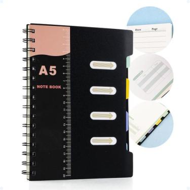 Imagem de Caderno Executivo A5 De Capa Mole Argola Dupla C/ Divisórias - Hxt