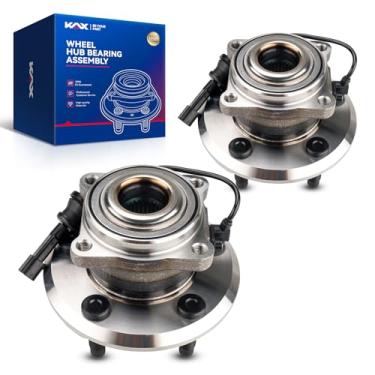 Imagem de KAX Par de rolamentos de roda traseira 512440 adequado para Chevy Equinox 2010-2017, para GMC Terrain 2010-2017, 5 terminais com ABS
