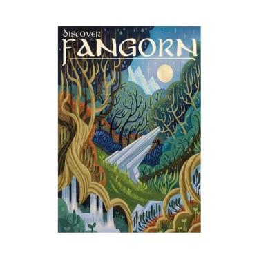 Imagem de Pôster Vintage Do Senhor Dos Anéis, Impressão Em Tela, Arte De Parede 