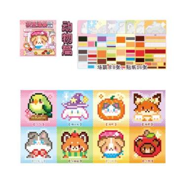 Imagem de Adesivos De Corte Em Formato De Mini Feijão Kawaii Cartoon Pixel Story