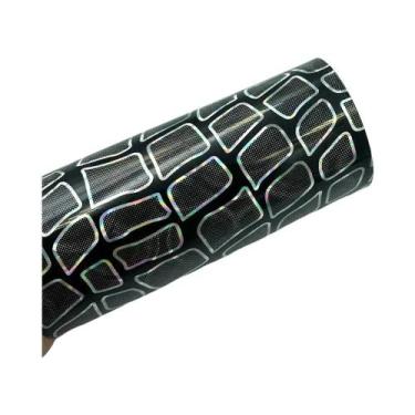 Imagem de Vinil Termocolante TPU/PU Com Listras Neon E Estrelas Em Cores Sortida