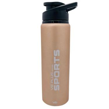 Imagem de Garrafinha Squeeze Alumínio Brilhante com Trava 750ml Academia VG+, Sa