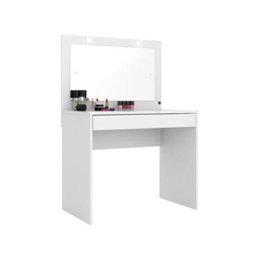 Imagem de Penteadeira Camarim Atraente c/ LED e Espelho 5940 Branco Demóbile, Br