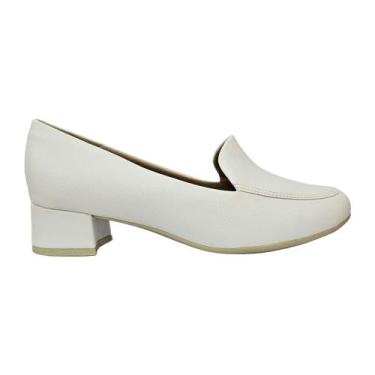 Imagem de Sapato Piccadilly Salto Baixo 140105 Feminino, Branco, 36