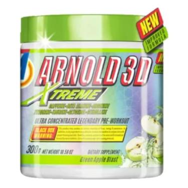 Imagem de Pre-Workout - Arnold 3D Xtreme 300g - Arnold Nutrition - Sabor Green Apple Blast (Maçã Verde)