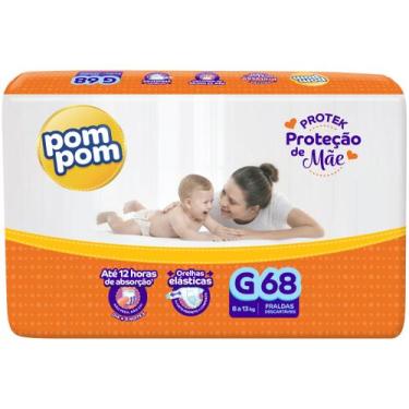 Imagem de Fralda pompom protek proteção de mãe hiper g - Pom Pom, G, 68