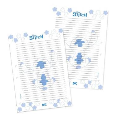 Imagem de Refil De Folhas Fichario Colegial Stitch 96 Folhas Decoradas - DAC