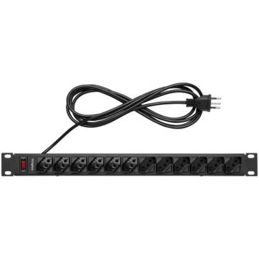 Imagem de Protetor Eletronico EPR 212+ 12 Tomadas para Racks Intelbras, Bivolt