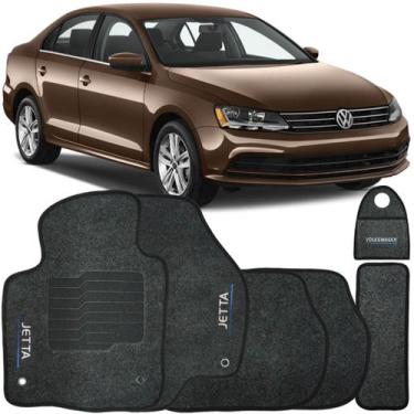 Imagem de Jogo Tapete Automotivo Carpete + Lixeira Jetta 2011 à 2018 Soft Logo B