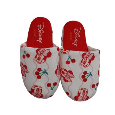 Imagem de Pantufa Feminina Minnie Fechada Branco Basic+ Nº 31/32