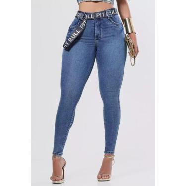 Imagem de Calça Hot Pants Modeladora e Sofisticada com Cinto Pit Bull Jeans 8769